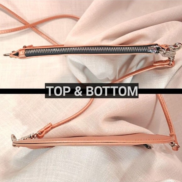 Zac Posen Small Convertible Crossbody Shoulder Bag Clutch Purse Copper Rose Gold - Picture 4 of 9